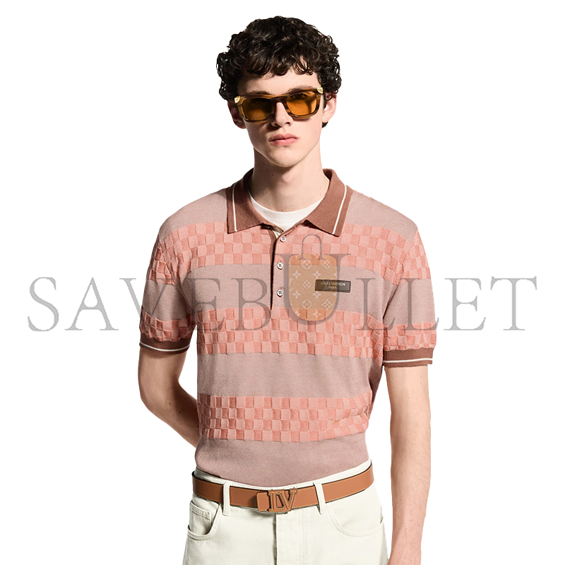LOUIS VUITTON DAMIER STRIPED POLO SHIRT 1AK6Z6